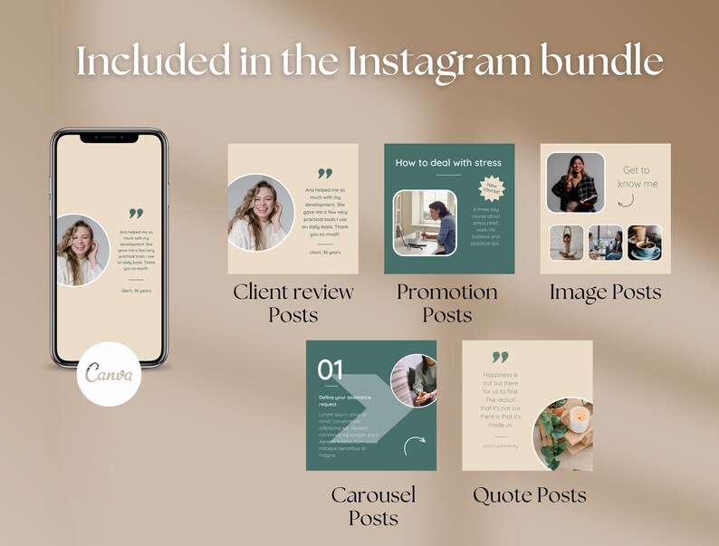 Coaching Instagram Templates Life Coach Social Media Templates Coach ...