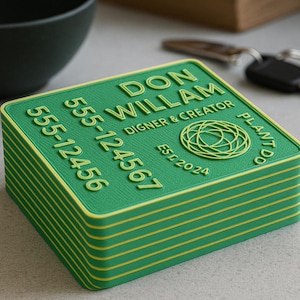 Cartes de visite personnalisées – Logo, nom et coordonnées personnalisés – Design tactile unique
