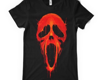 BLOODY SCREAM FACE horror mashup mens kids t shirt tee tv film movie