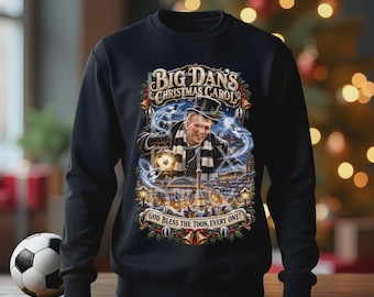 NEWCASTLEBig dan Barnes football christmas carol  jumper gift present adults mens kids sweatshirt dtf printing new 26-27