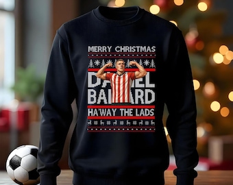SUNDERLAND new 2025  Dan ballard  christmas jumper gift present adults mens kids sweatshirt chris  dtf printing any player dan