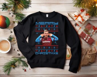 WESTHAM BOWEN christmas jumper gift present adults mens kids sweatshirt dtf printing any player any team city