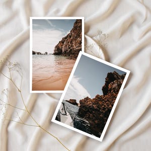 Portugal, Peniche, lot de 2 cartes postales – Photographie d'océan | Papier A6 haut de gamme | Impressions minimalistes de la mer, décoration, cadeau, tenue d'un journal, scrapbooking