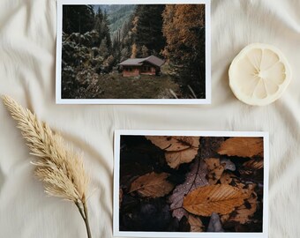 Lonely Hut in the Forest Photography Postcard Set: Glossy Fine Art Prints