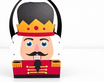 Nutcracker Party Favour Box | Treat Holder | Kids Gift Box | Christmas Theme | DIY Paper Craft SVG File + PDF Instructions