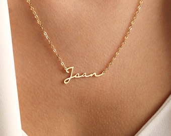 14k Solid gold name necklace, Personalized Name necklace, Gold name necklace, Personalized jewelry, Personalized Gifts,  Mothers Day Gifts