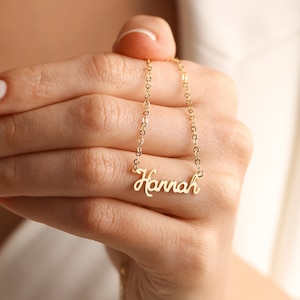 Collar con nombre personalizado • Collar con nombre personalizado • Collar con nombre de niña • Joyas con nombre para niños • Regalo de dama de honor • Regalo para mamá