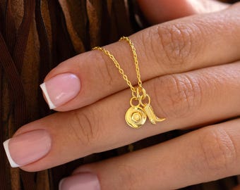 Collar de bota de vaquero, collar estilo western, colgante de bota de vaquera, collar con sombrero de vaquero, collar con dije de bota de vaquero, regalo de Navidad, regalo de cumpleaños