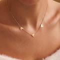 14K Gold Personalized Heart Name Necklace: Engraved Family Pendant