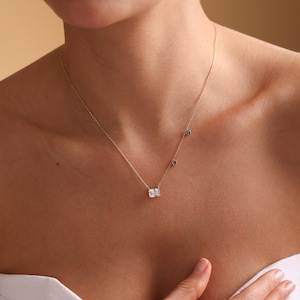 Collar con piedra de nacimiento familiar, collar con piedra de nacimiento para mamá, regalo personalizado, collar para madres, regalo para el día de la madre, regalo para ella, regalos para abuelas