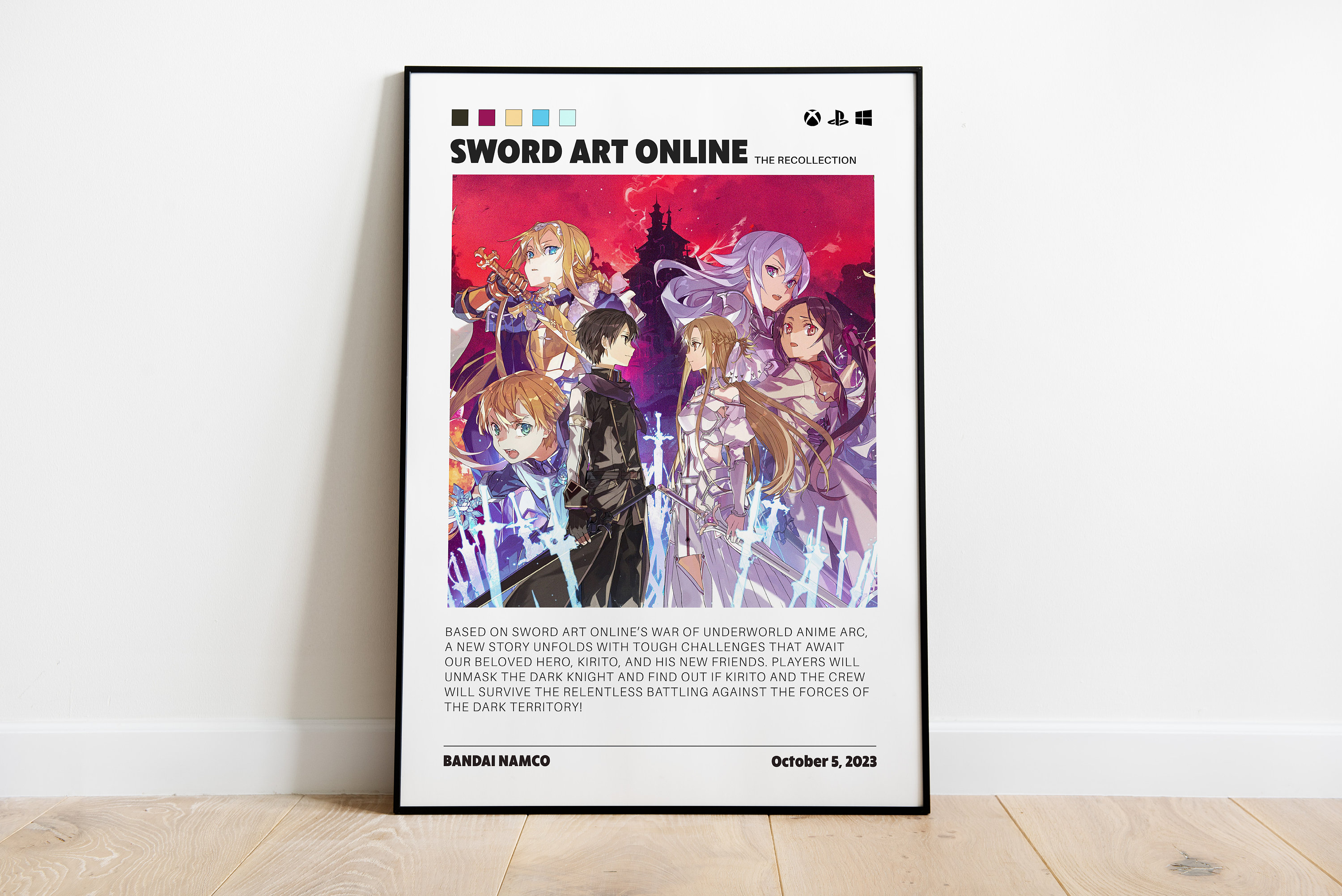 Sword Art Online Poster Anime Poster Metal Sign Tin Metal Retro Wall Decor  for Home,Street,Gate,Bars,Club