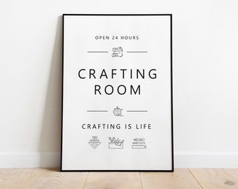 Crafting Room Print | Craft Room Decor | Mums Craft Room | Printable Wall Art | A4 Print Only | Instant Download | 3 Sizes