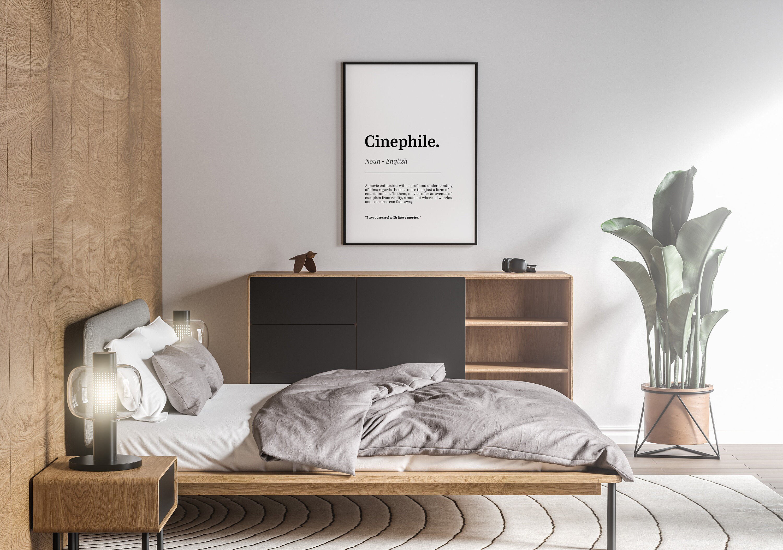 Cinephile Definition Print Wall Art Movie Room Decor Etsy
