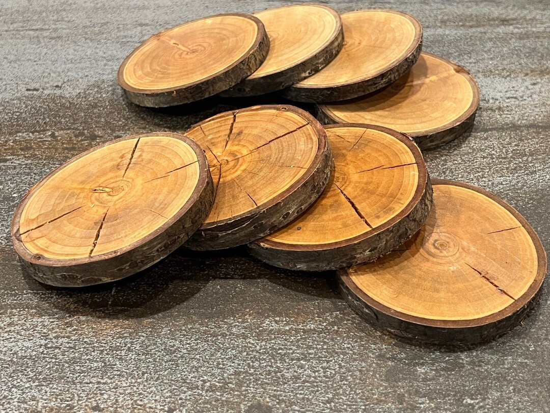 Coaster Tableware Set of 4 - RUSTIC CHERRYWOOD COASTERS Tableware Set - Hand Made in ...