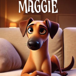 Custom Disney Pixar dog movie poster - Transform your pet’s photo into a cartoon portrait, special gift for puppy birthdays.
