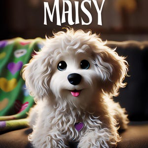 Custom Disney Pixar dog movie poster - Transform your pet’s photo into a cartoon portrait, special gift for puppy birthdays.
