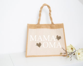 Personalisierte Tasche | Mama | Oma | Geschenkidee | Jute Tasche | Strandtasche | Geburtstag | MOM | Carmella Design