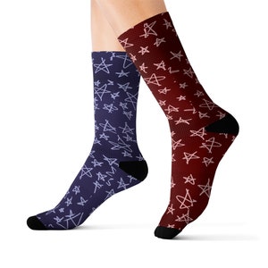 SAMS Bloodmoon twins inspired Inspired socks