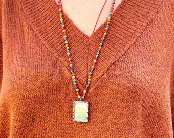 Stained Glass Mirror Necklace