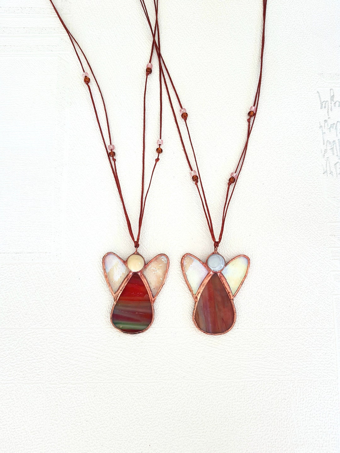 Handmade Angel Necklace, Ornament, Red Angel, Unique - Etsy