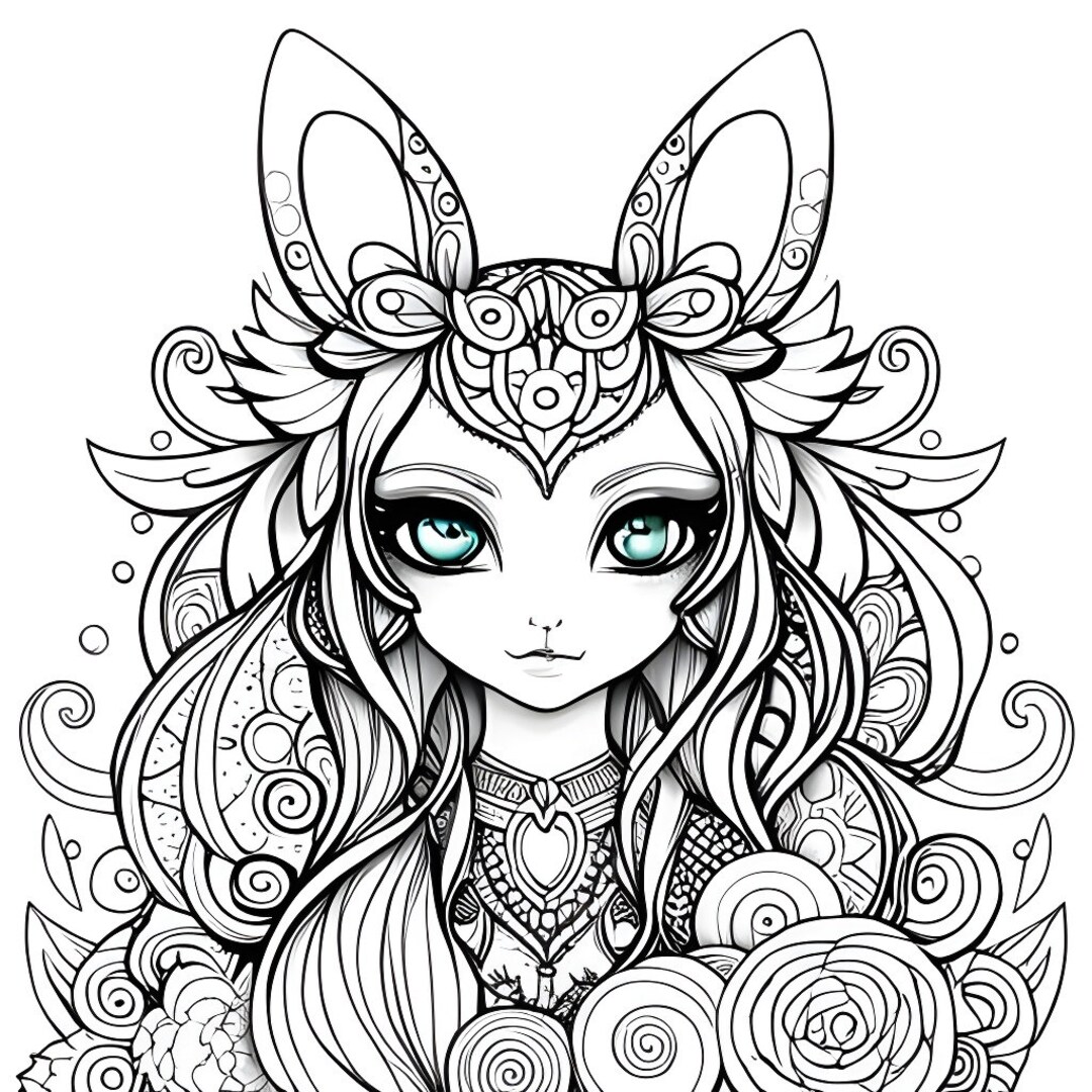  5 Coloring Pages for Adults, Kids and Teens to Relieve Stress, Magical Motiv 