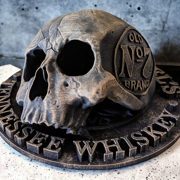 Jack Daniel's Whiskey Skull Old No. 7 Brand Bar Ornament