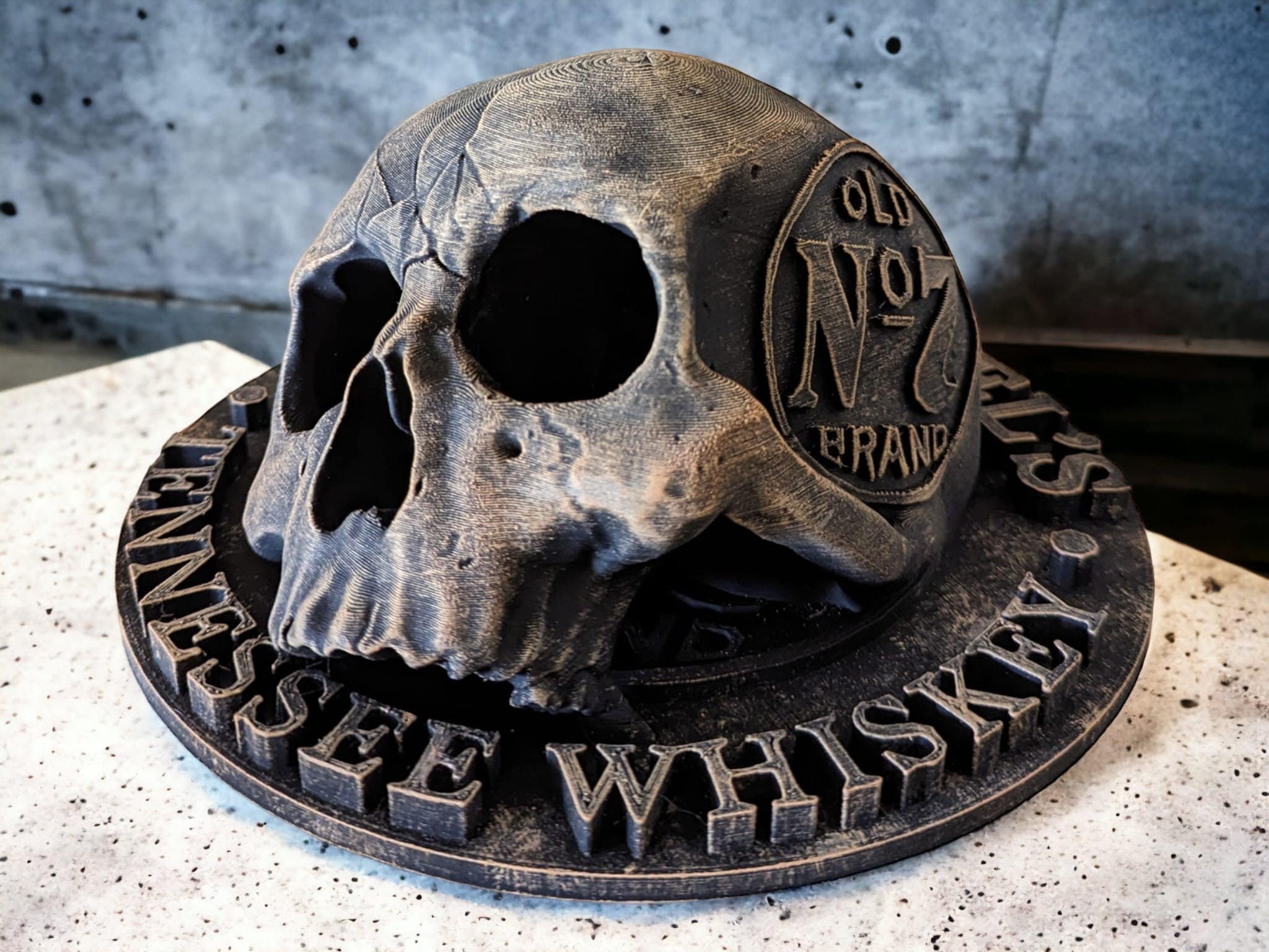 Jack Daniel's Whiskey Skull Old No. 7 Brand Bar Ornament
