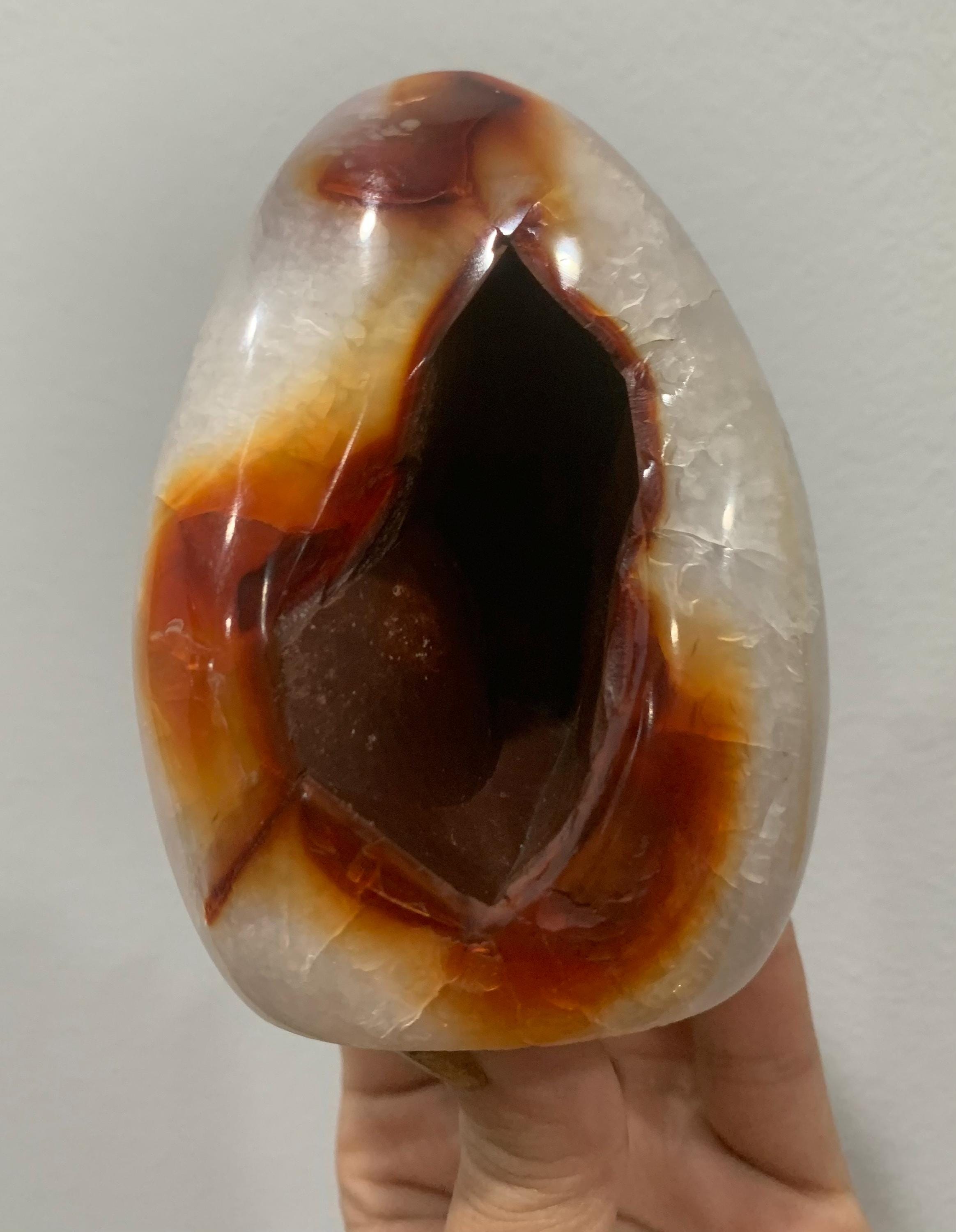 カーネリアン ❣️ドゥルージージオード付き♡ 結晶に虹あり♡ 女神