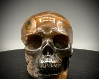 グランドキャニオン - 頭蓋骨 - 手彫り - タイガーアイ - 1.15 ポンド