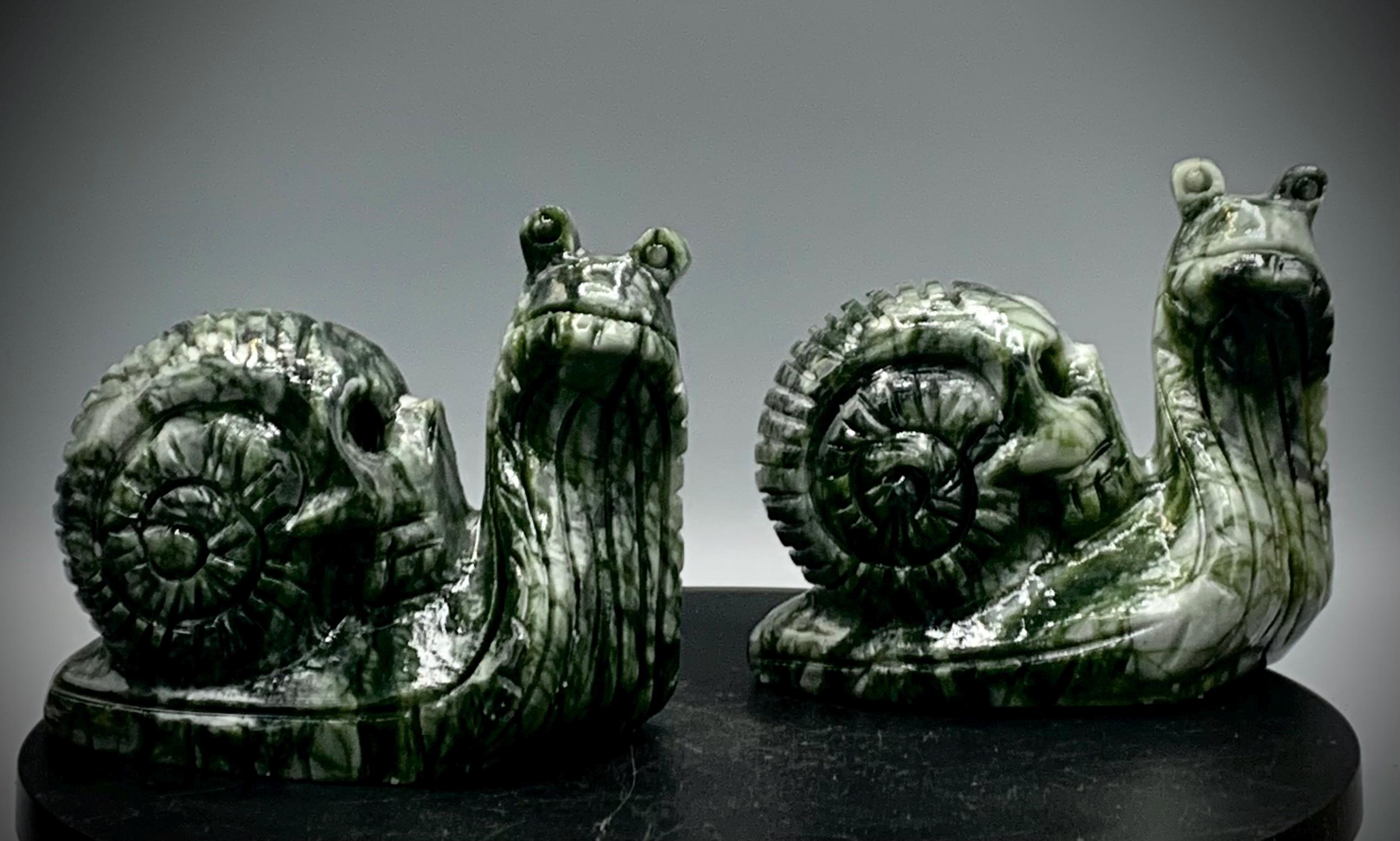 Snail / Skull Shell - Hand Carved - Nephrite Jade - High Quality