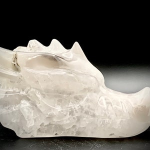 Volcano Agate Dragon Head - Hand carved - UV reactive - 1.2 lbs