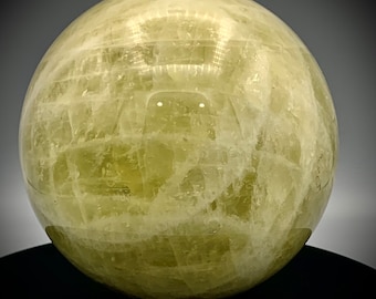 Extra Large Citrine Sphere - filled with Rainbow flashes - 6 lbs!
