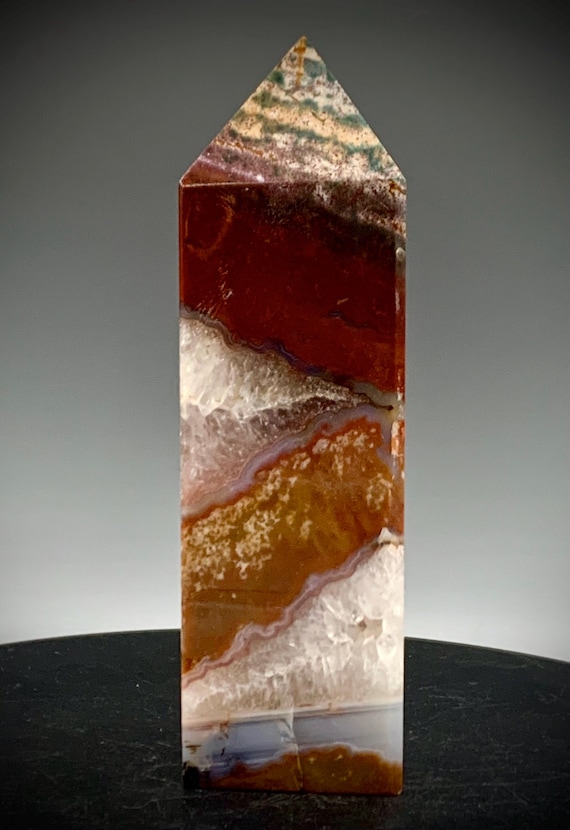 RARE Orbicular Ocean Jasper, Blue Banded Agate and Druzy Clear