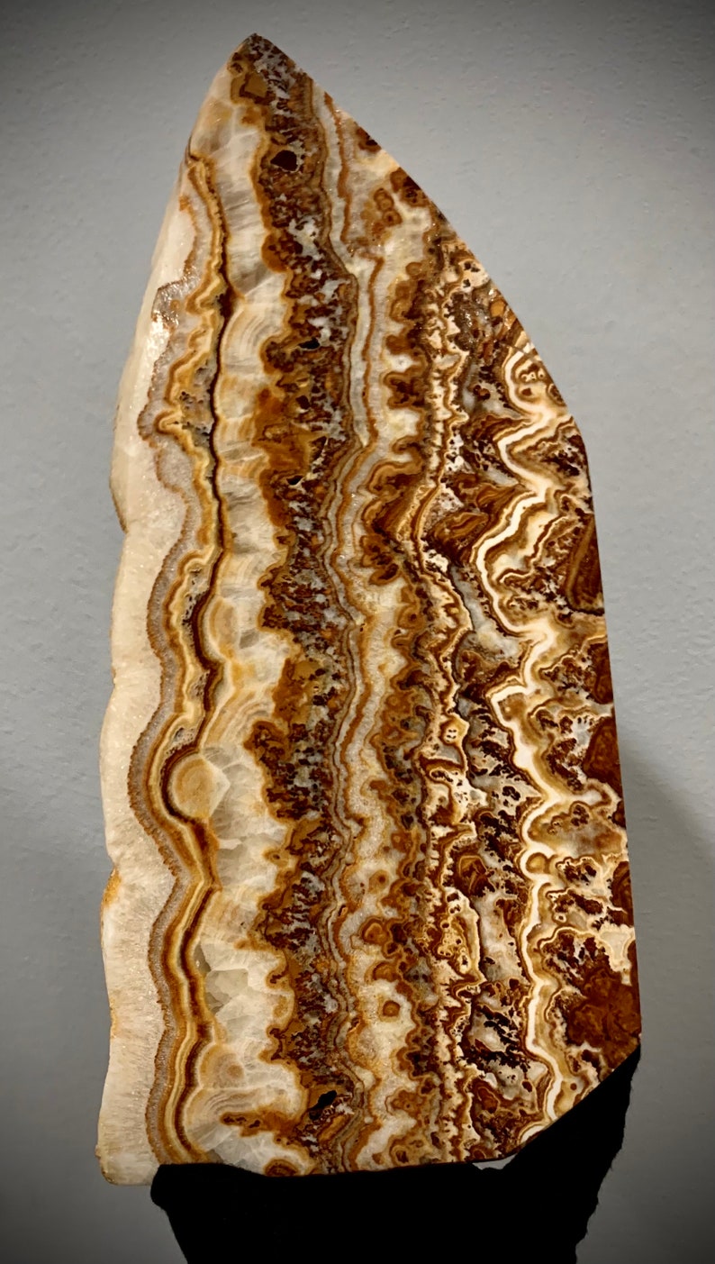 Dendritic Banded Calcite Slab With Raw Edge - Pick Your Favorite! - Etsy