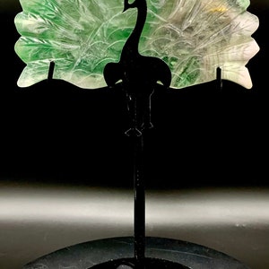 Fluorite Peacock - hand carved - UV reactive - 1.41 lbs!