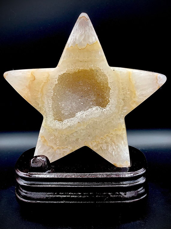 Hand carved Druzy Agate Stars Hand carved Druzy Agate Stars