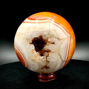 Druzy Carnelian Sphere - 1.75 lbs!
