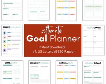 Ultimate Goal Planner Bundle: 2026 Printable Goal Tracker (Digital Download)