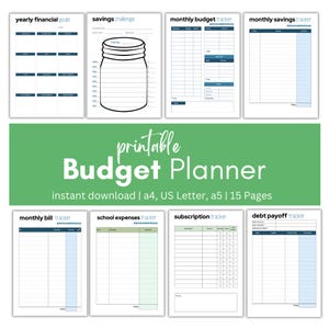Budget Planner | Family-Friendly Budgeting Essentials | Monthly Budget Plan, Simple Budget Template to Track Expenses and Manage Debt Wisely