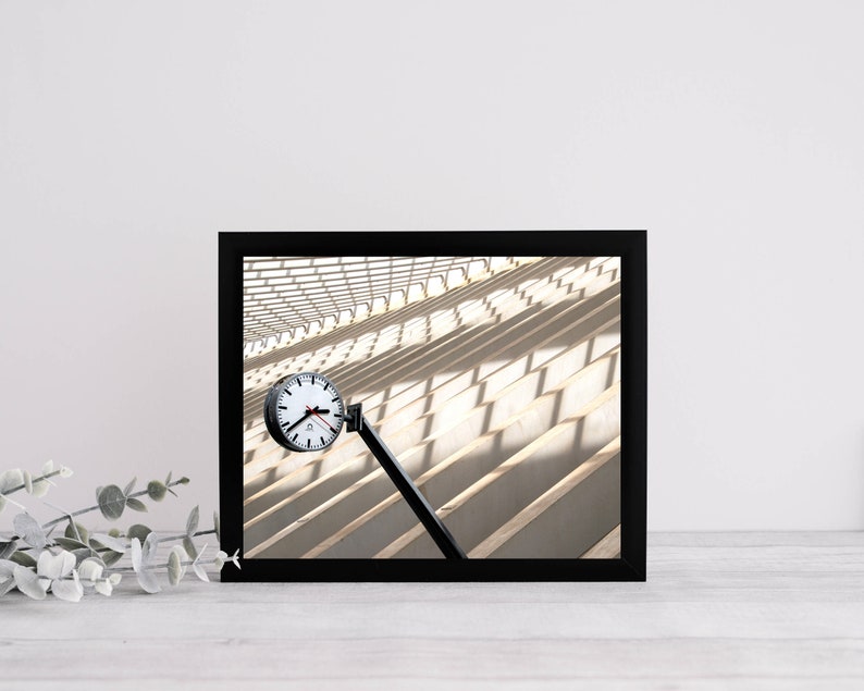 Liege Clock Photo Print: Santiago Calatrava Architecture (digital ...