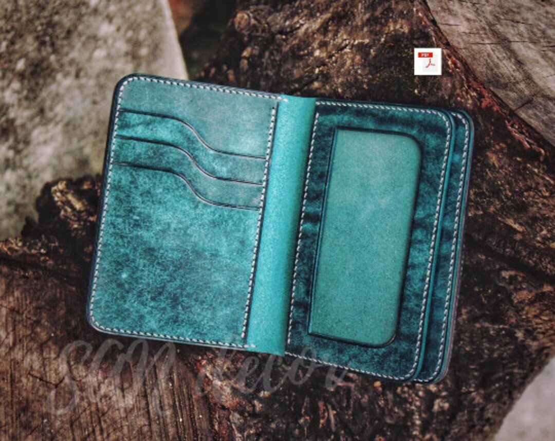 PDF Pattern Leather Tri Fold Wallet Men's Wallet Wallet - Etsy