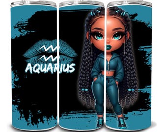 Aquarius Energy PNG | Zodiac Diva Clipart | Instant Download