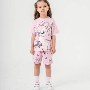 Conjunto de Stitch Disney para niña, sudadera de Stitch, conjunto Disney para niña, sudadera de Stitch, conjunto Disney juvenil, algodón orgánico