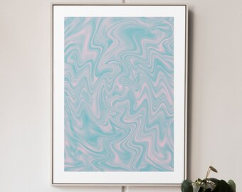 6 for 1! Abstract Art Print Psychedelic abstract digital download, Get 6 colorschemes for the price of one!