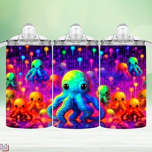 OCTOPUSES 12oz Sippy Cup Tumbler Wrap ,12oz Flip top Tumbler wrap ,20oz wrap, Kids 12oz sippy designs,12oz tumbler design,12oz wrap template