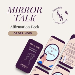 Mirror Talk - Afirmaciones sensuales de amor propio/baraja de cartas de entrenamiento