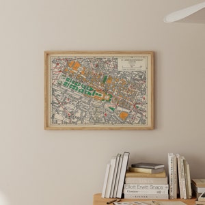 Druckbare Wandkunst Karte, 1st Arrondissement Paris Karte, Vintage Karte von Paris, antike Karte Druck, Galeriewand digitaler Download, Reise Kunstwerk