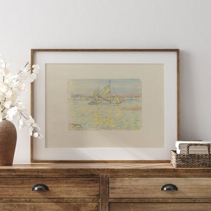Printable Wall Art, Nautical Boat Sketch, Coastal Gallery Wall, Printable Digital Download image 4