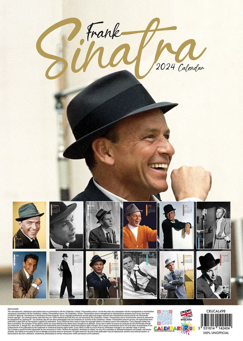 Frank Sinatra Calendar 2024 Etsy