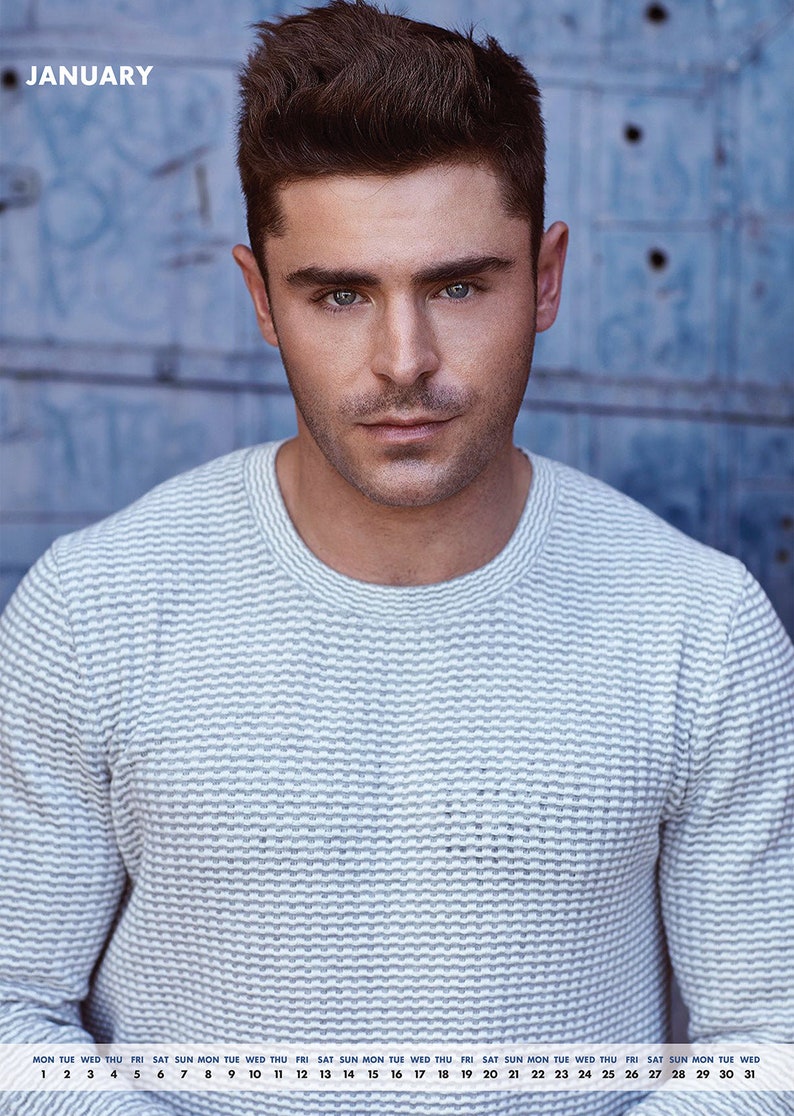 Zac Efron Calendar 2025 Etsy